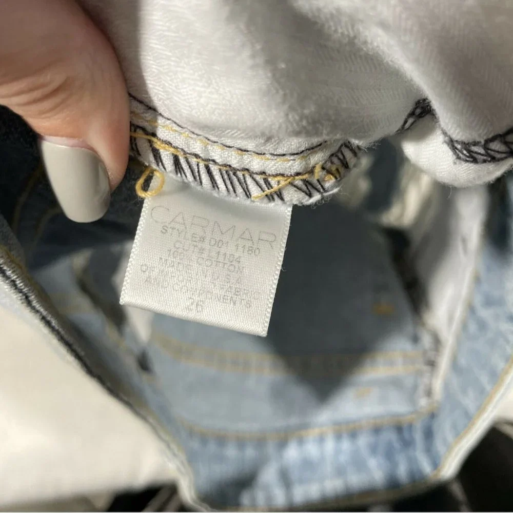 NWT $188 LF x Carmar Calla High Waisted‎ Distressed Denim Shorts [ SZ 26 ] #3914